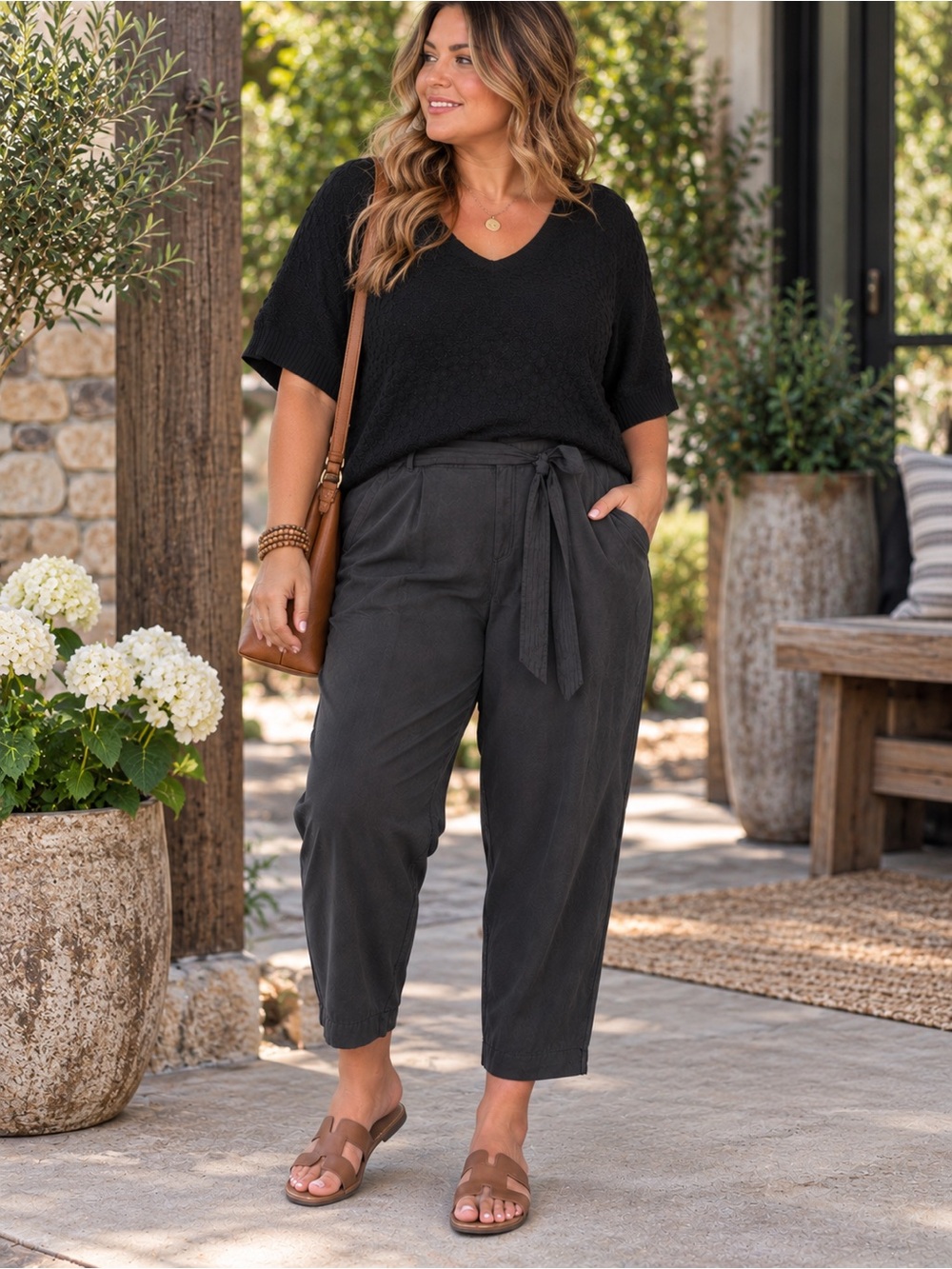 Bundle XXL Old Navy Pants Grey & Ella Moss Sweater Black Outfit